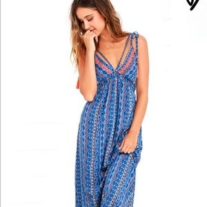 Lulus Tribal Print Maxi Dress Size S